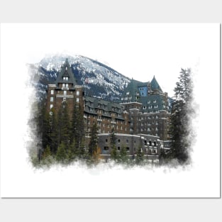 Castle in the Mountains - Banff Alberta Canada Posters and Art